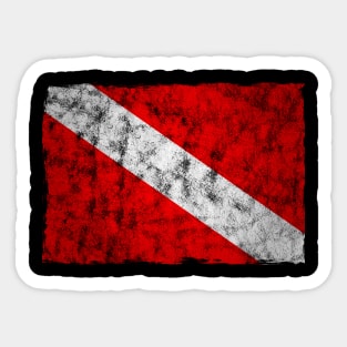 Diving Flag Vintage Diver Gift Sticker